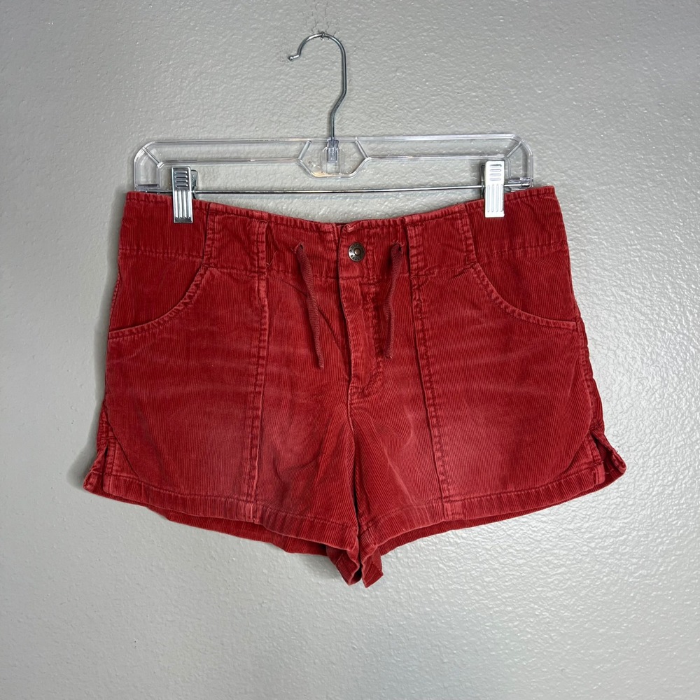 American Eagle Corduroy Short Shorts Womens Sz 6 Utility Drawstring Y2K Retro